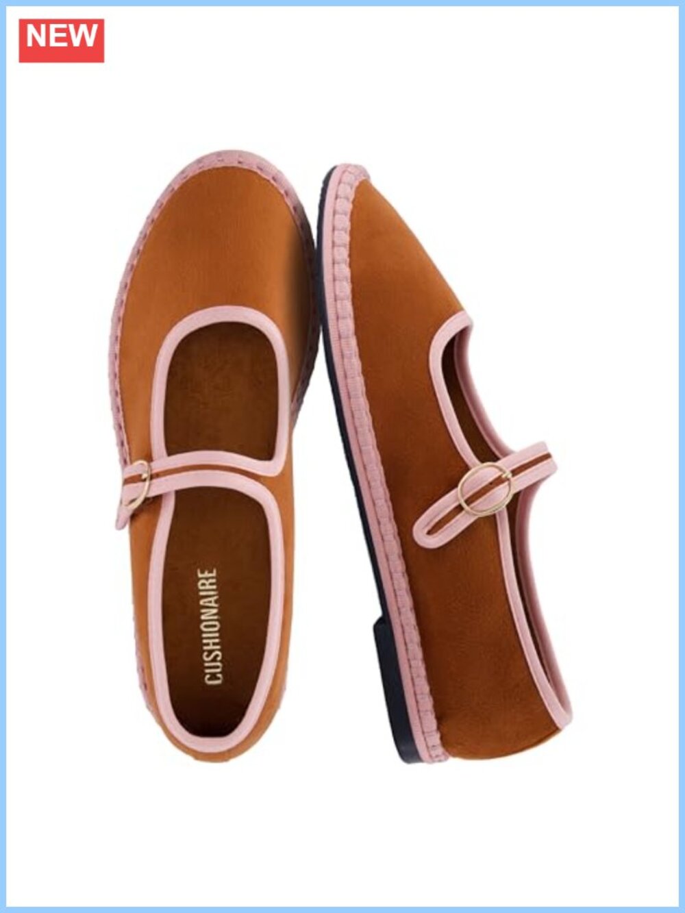Mary Jane Ballet Flats Memory Foam Cushioned Adjustable Buckle